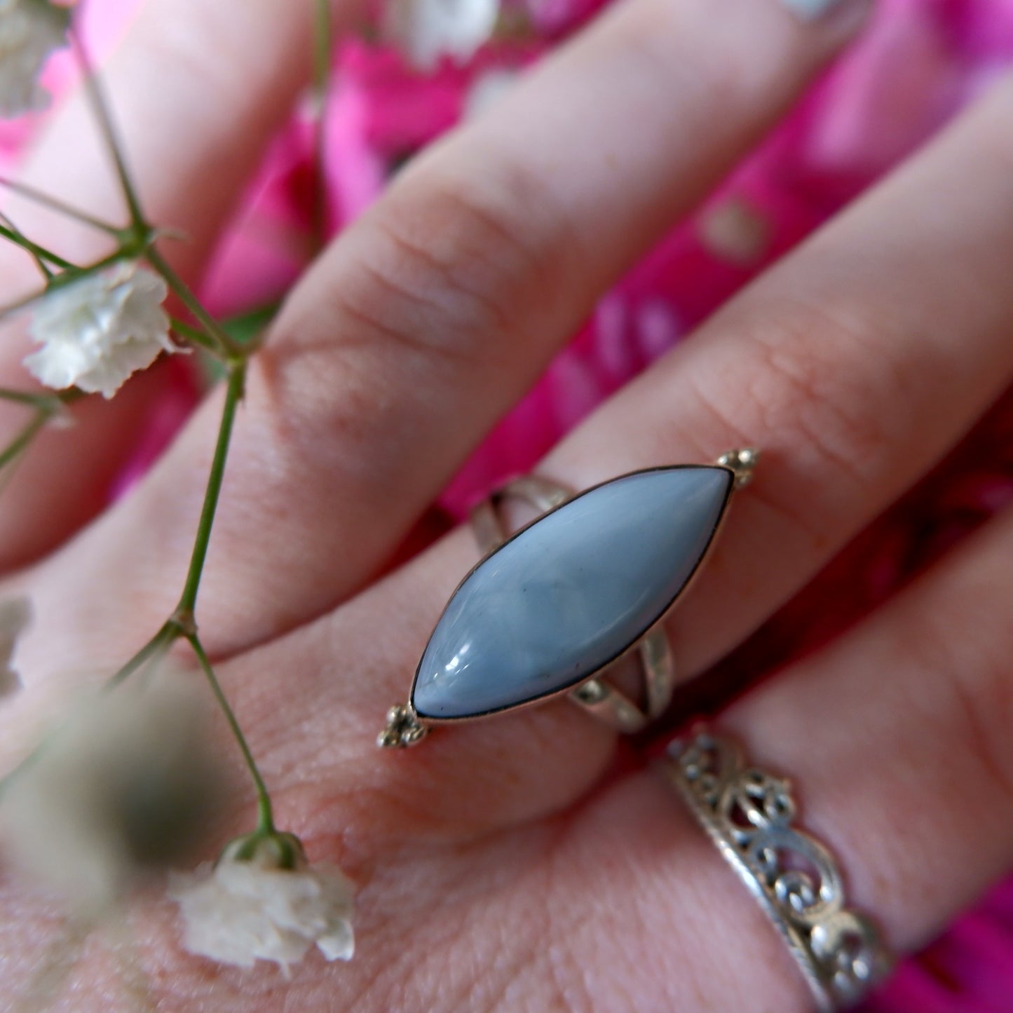 Blue Opal Lemon Ring