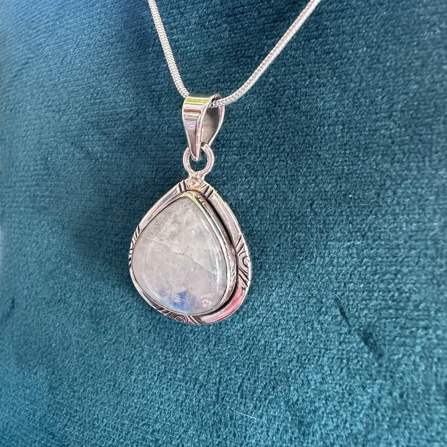 Moonstone Teardrop Pendant Large