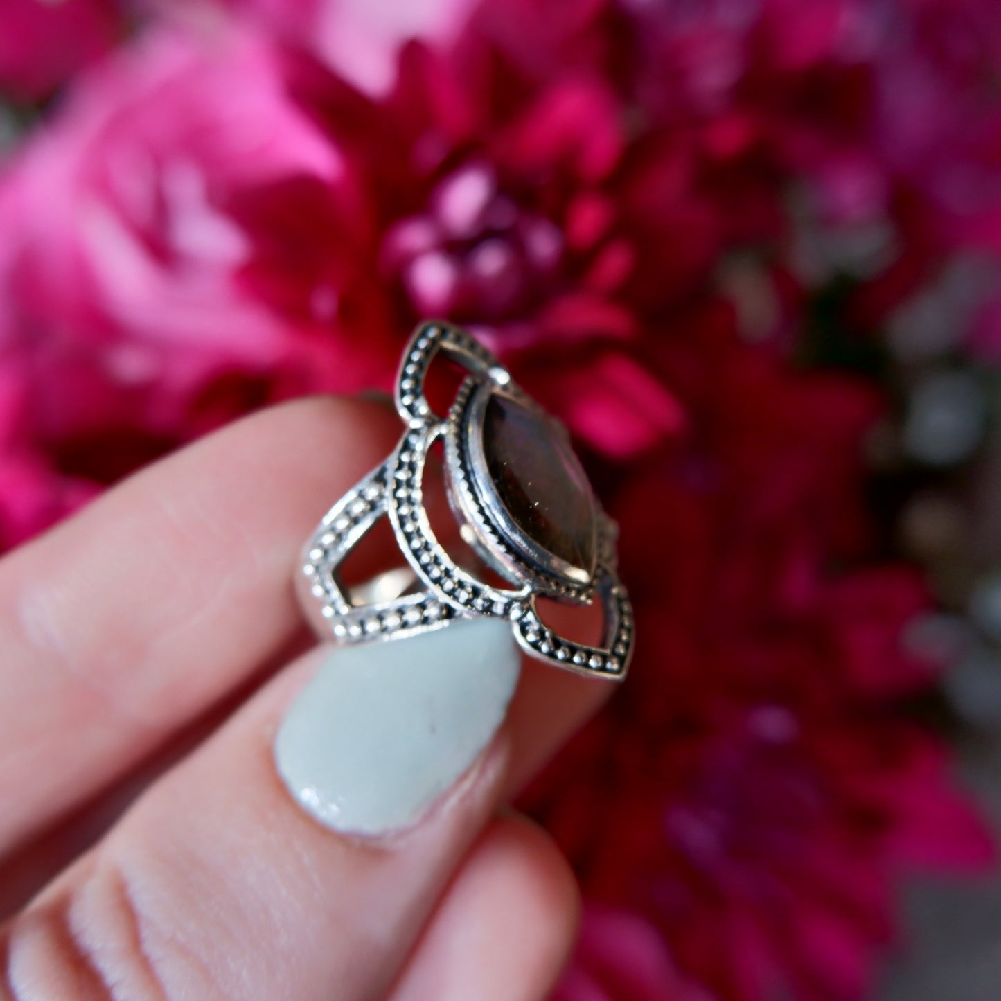 Labradorite Ornate Ring