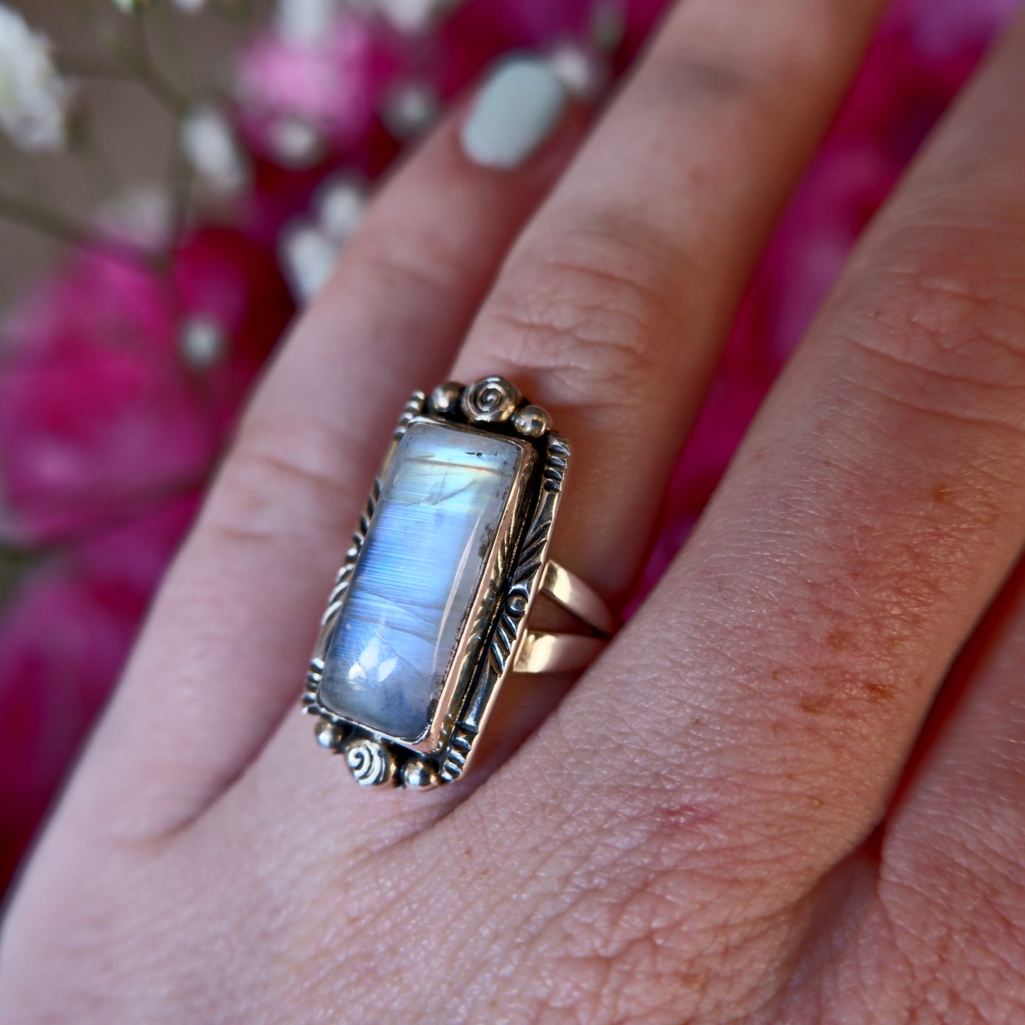 Moonstone Oblong Ring