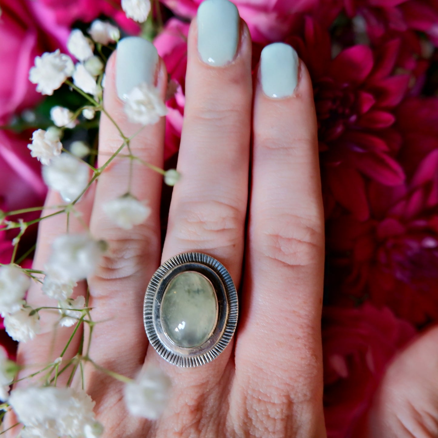 Prehnite Sunshine Ring