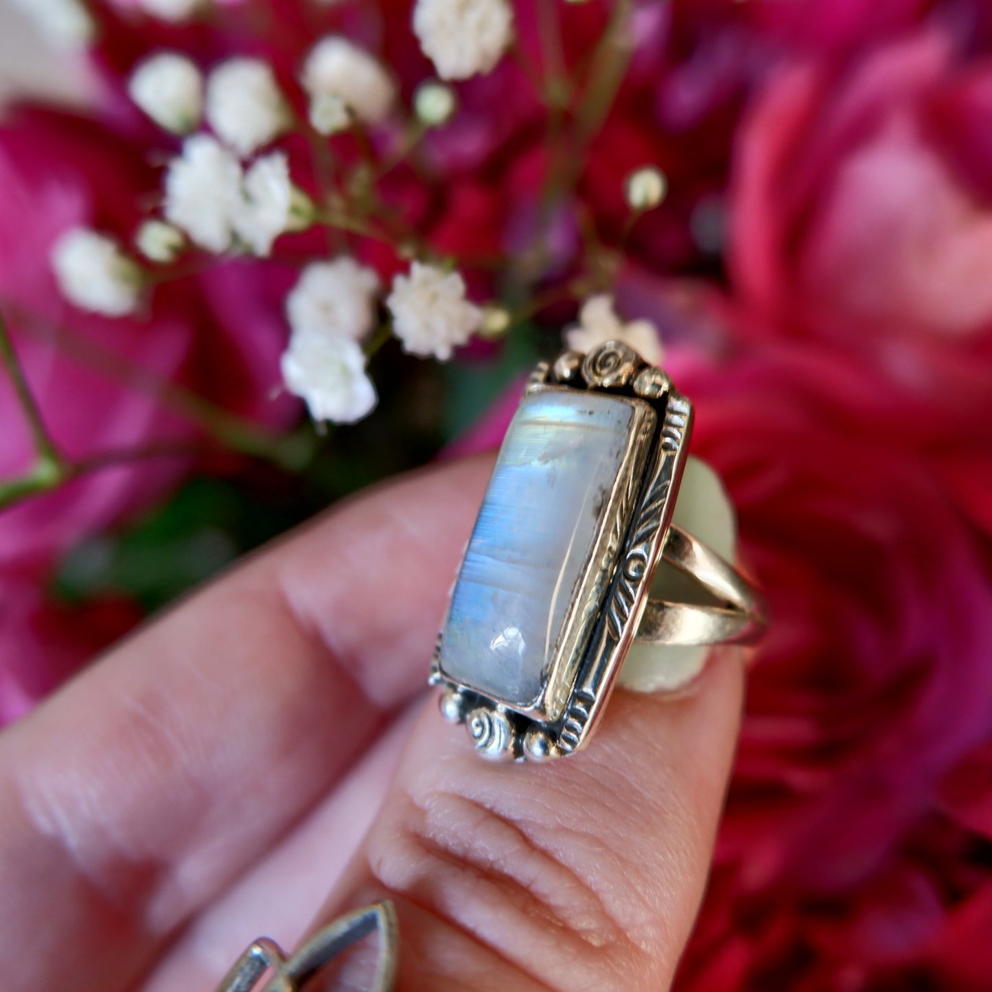 Moonstone Oblong Ring