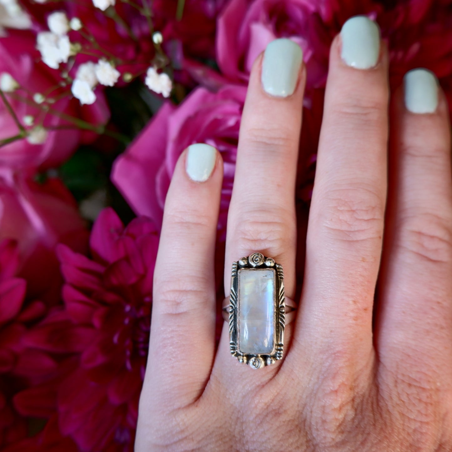 Moonstone Oblong Ring