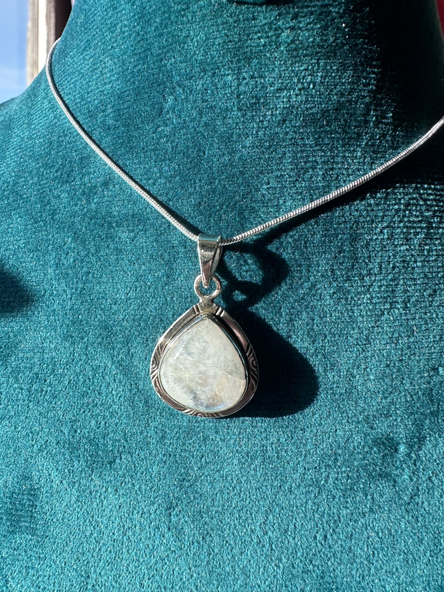 Moonstone Teardrop Pendant Large