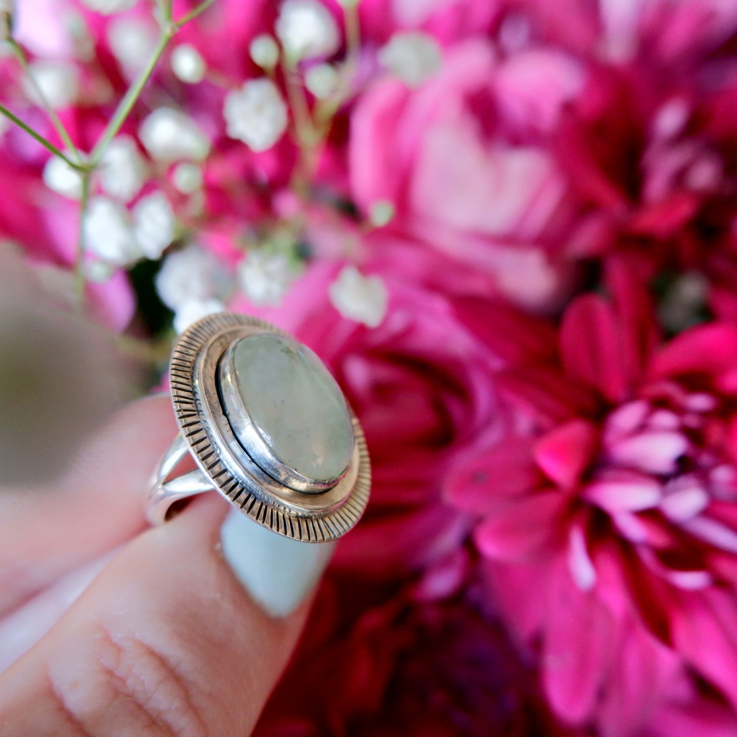 Prehnite Sunshine Ring