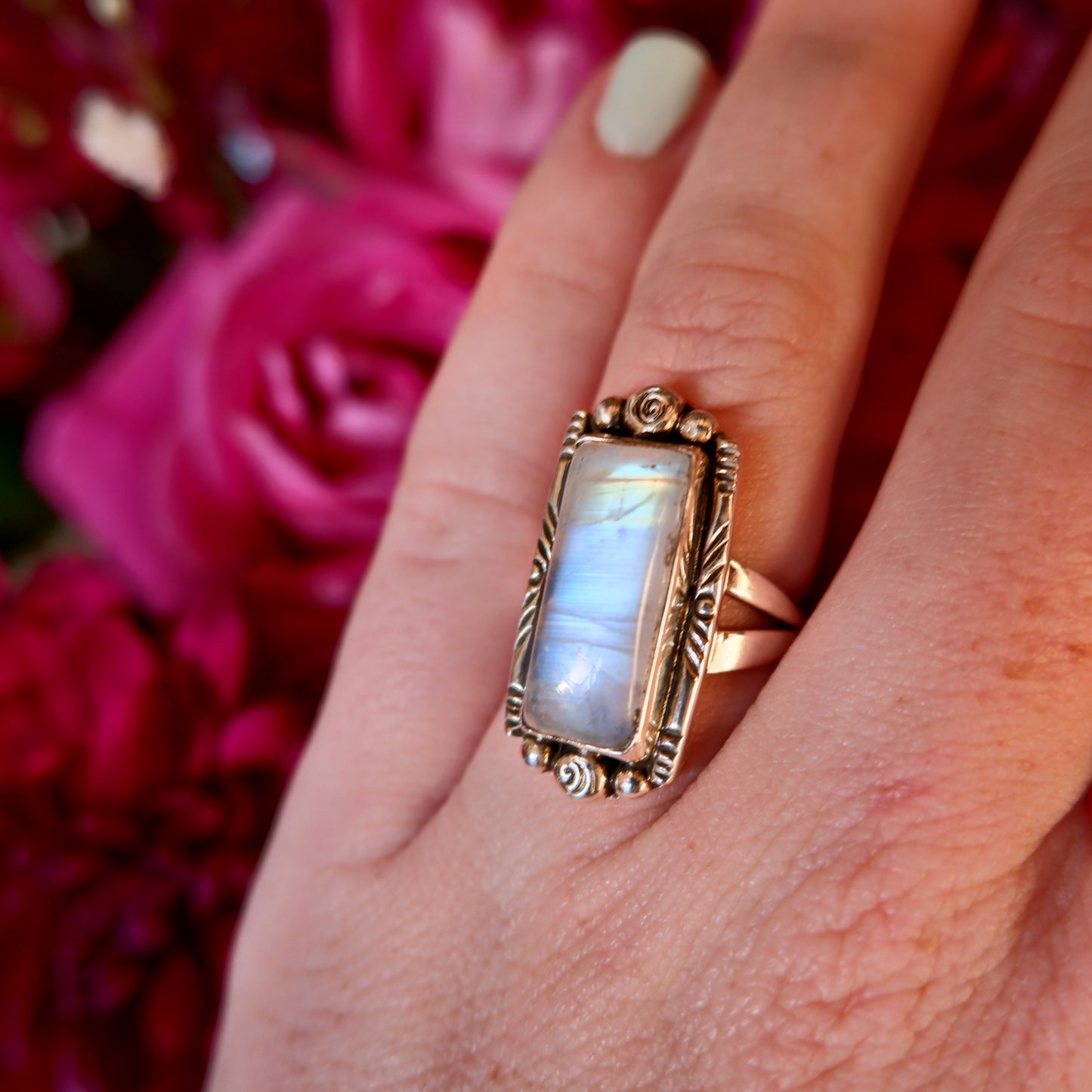 Moonstone Oblong Ring