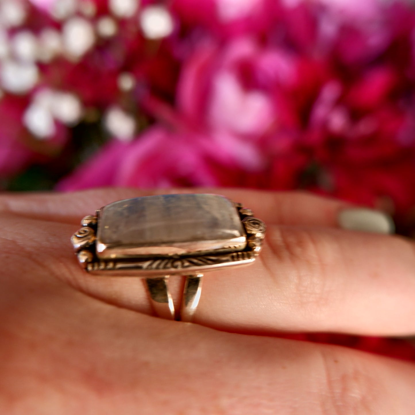 Moonstone Oblong Ring