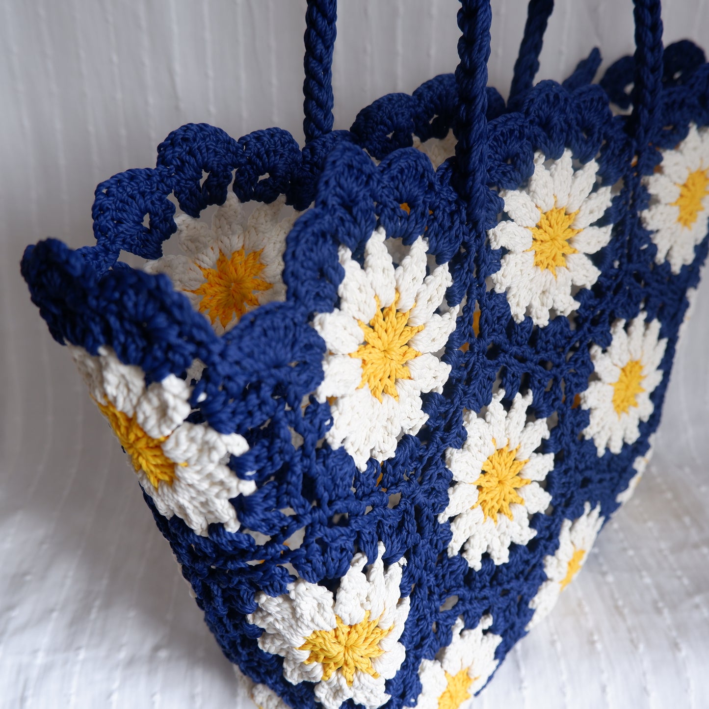 Floral Crochet Bag Midnight