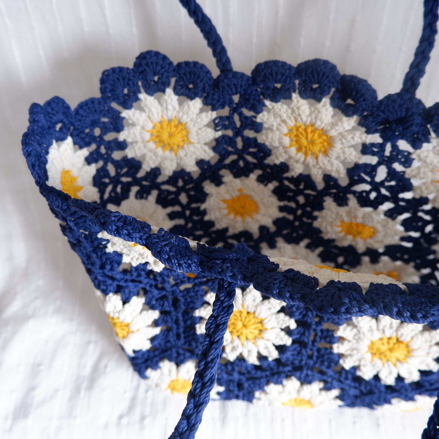 Floral Crochet Bag Midnight