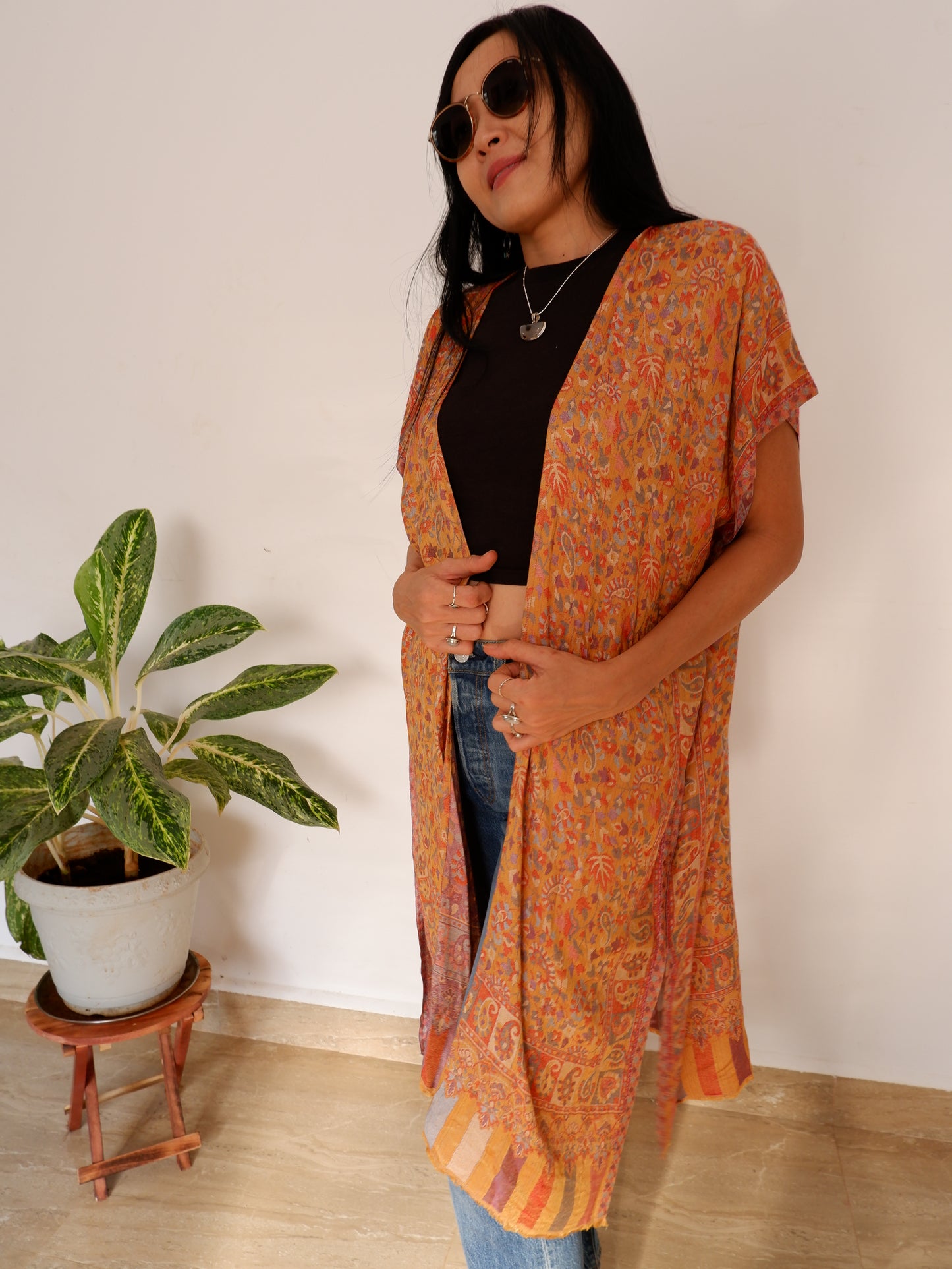 Golden Summer Cover up Kimono