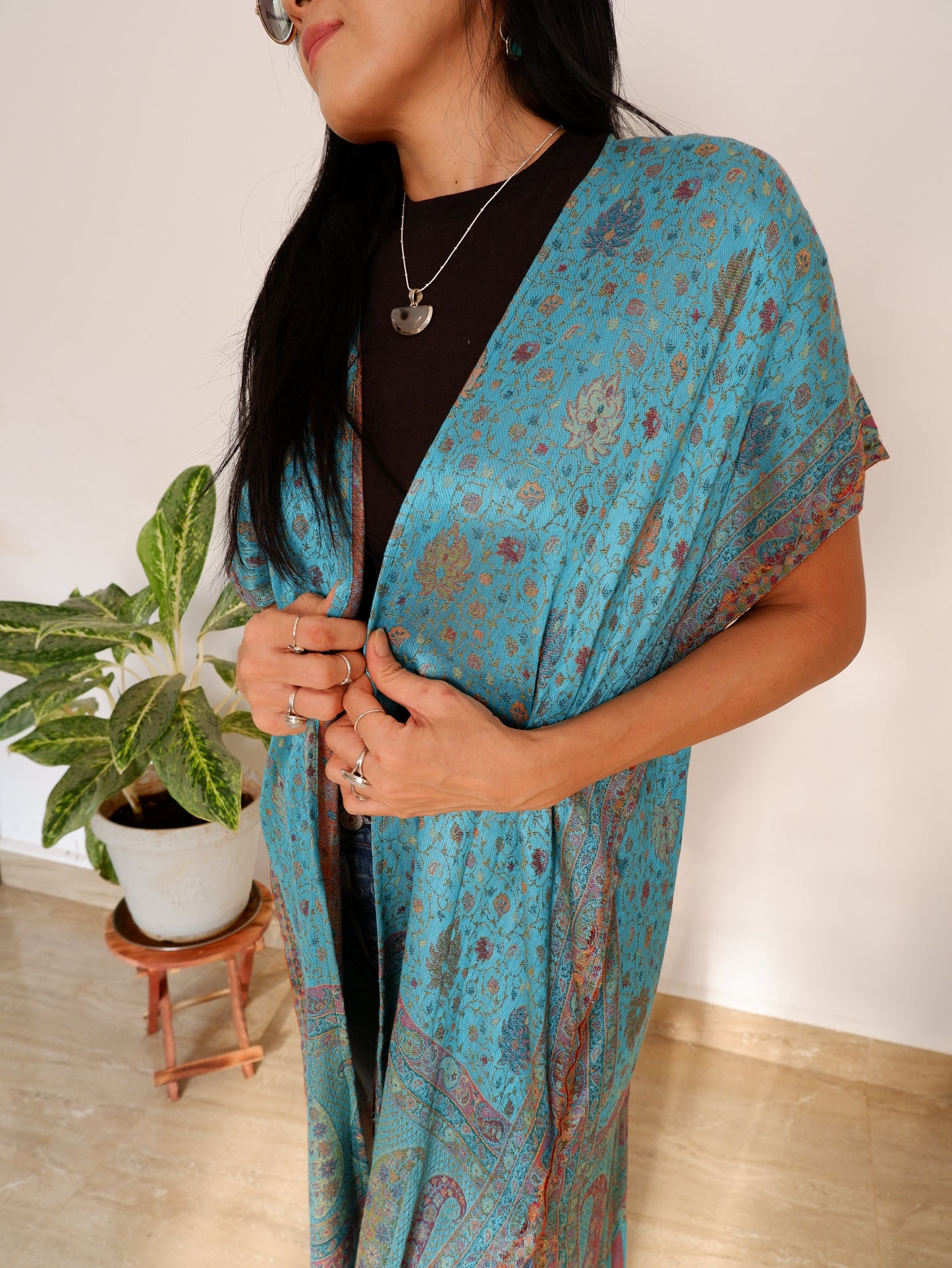 Aqua Summer Cover up Kimono