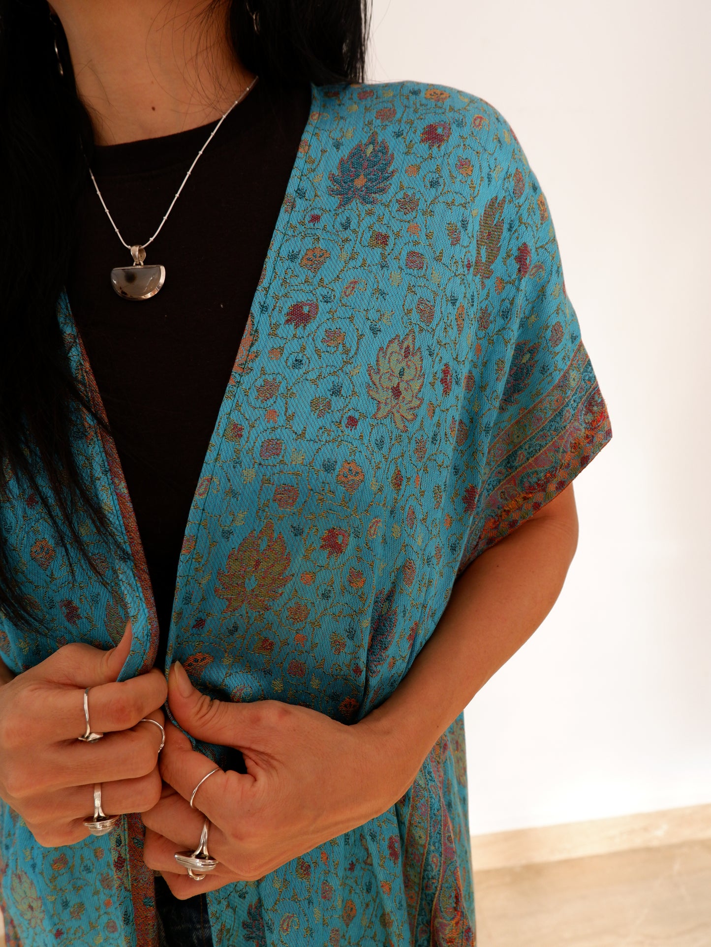Aqua Summer Cover up Kimono