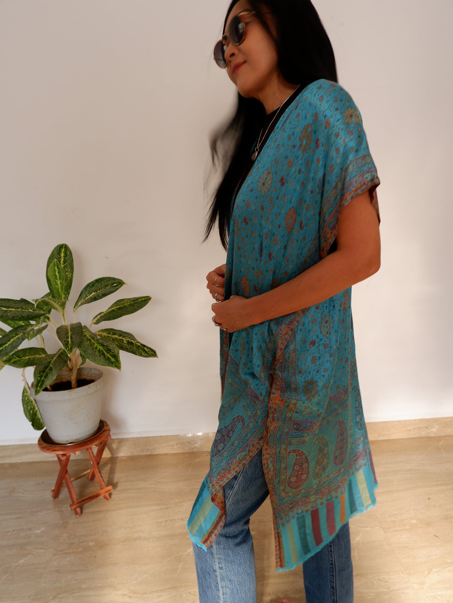 Aqua Summer Cover up Kimono