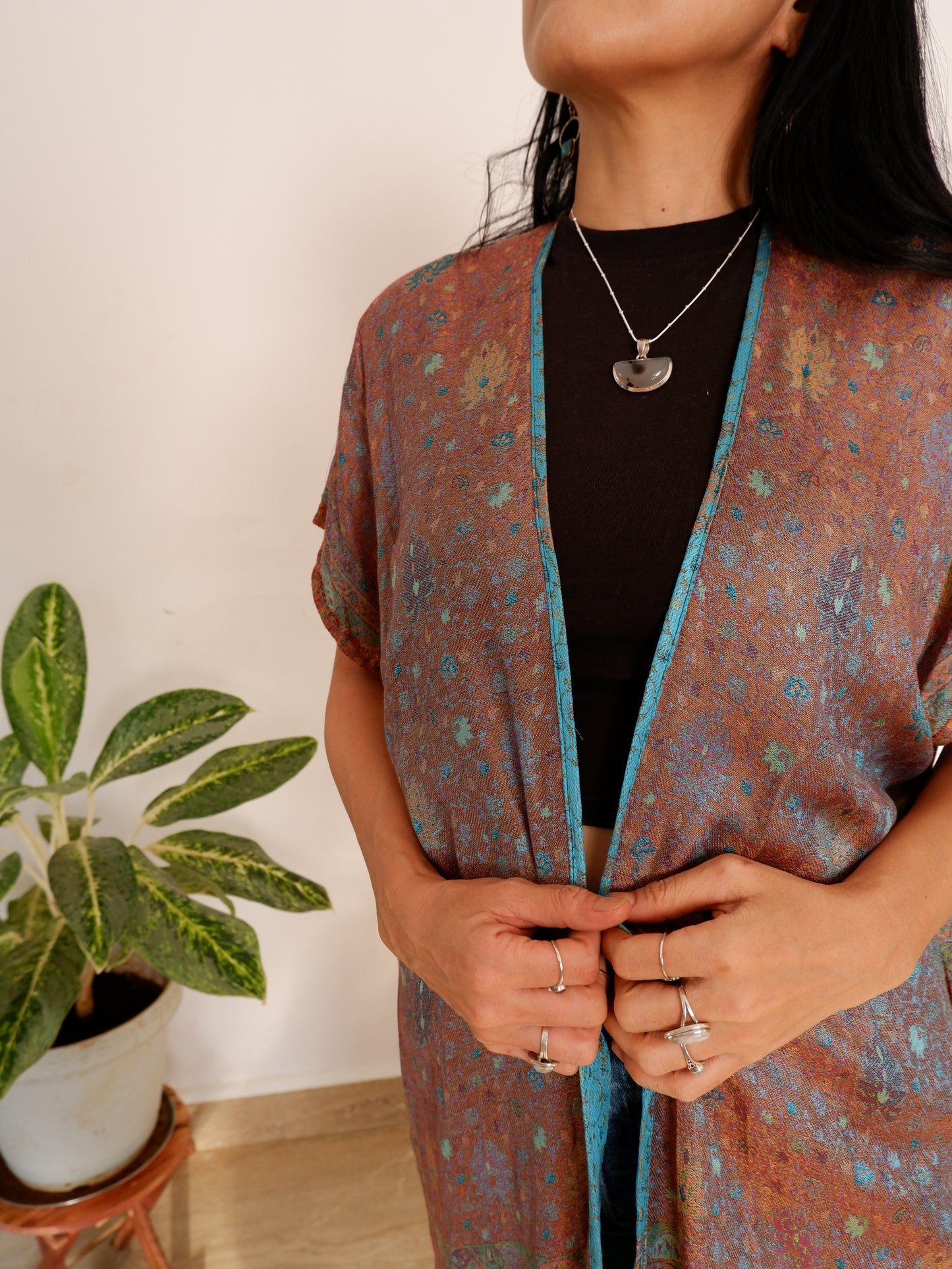 Aqua Summer Cover up Kimono