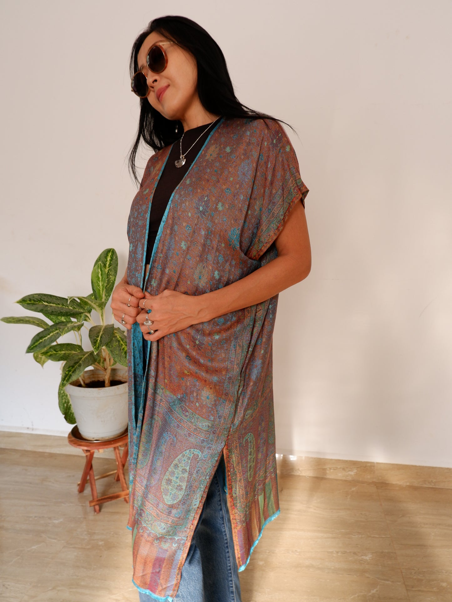 Aqua Summer Cover up Kimono