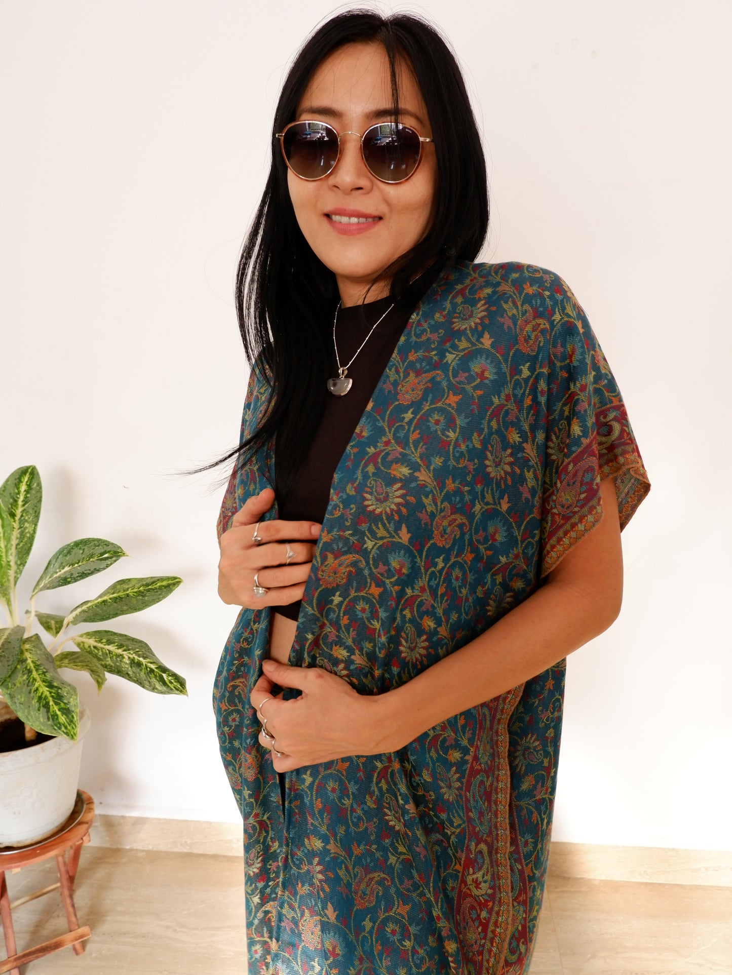 Teal Summer Cover up Kimono