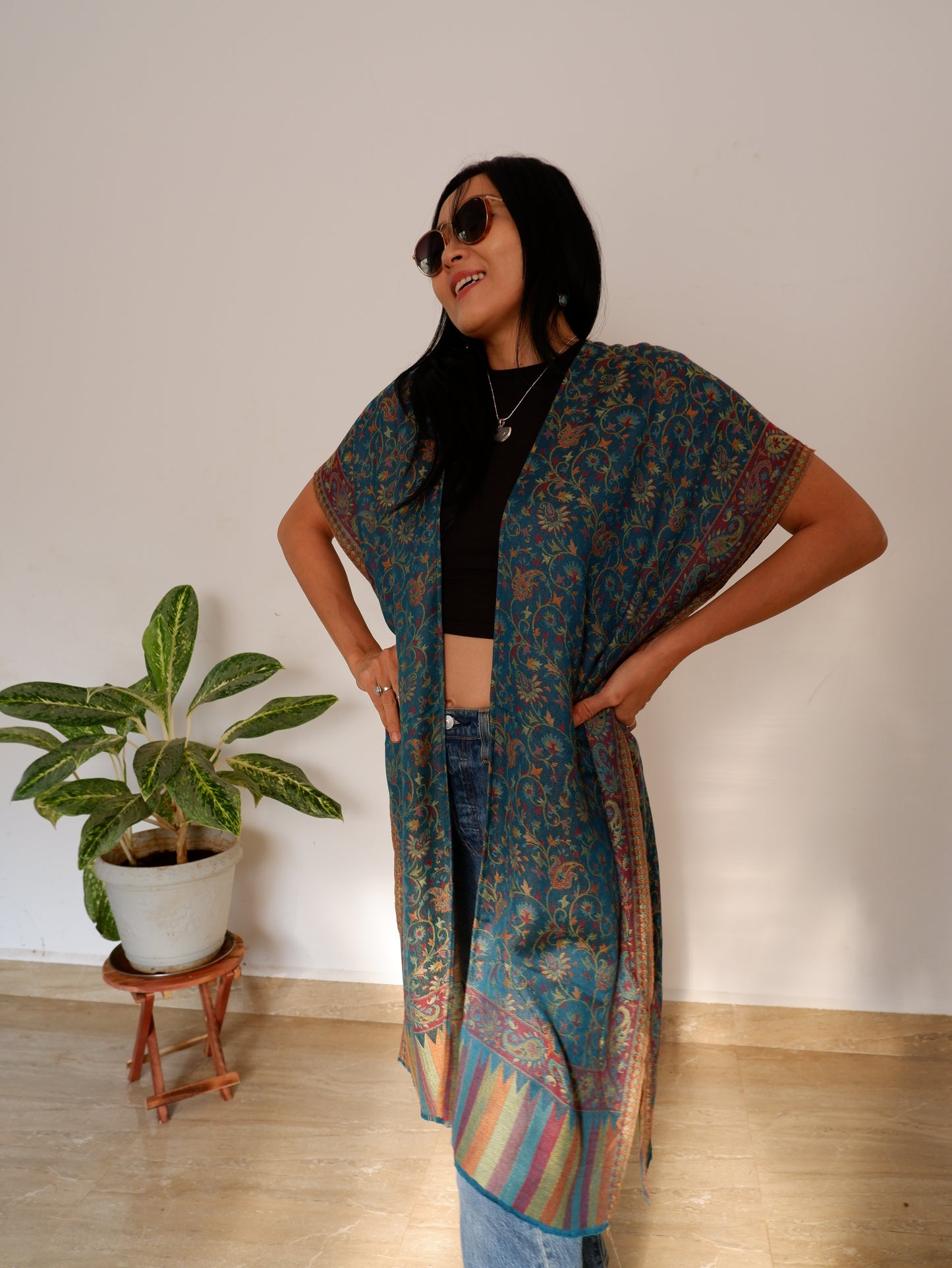 Teal Summer Cover up Kimono