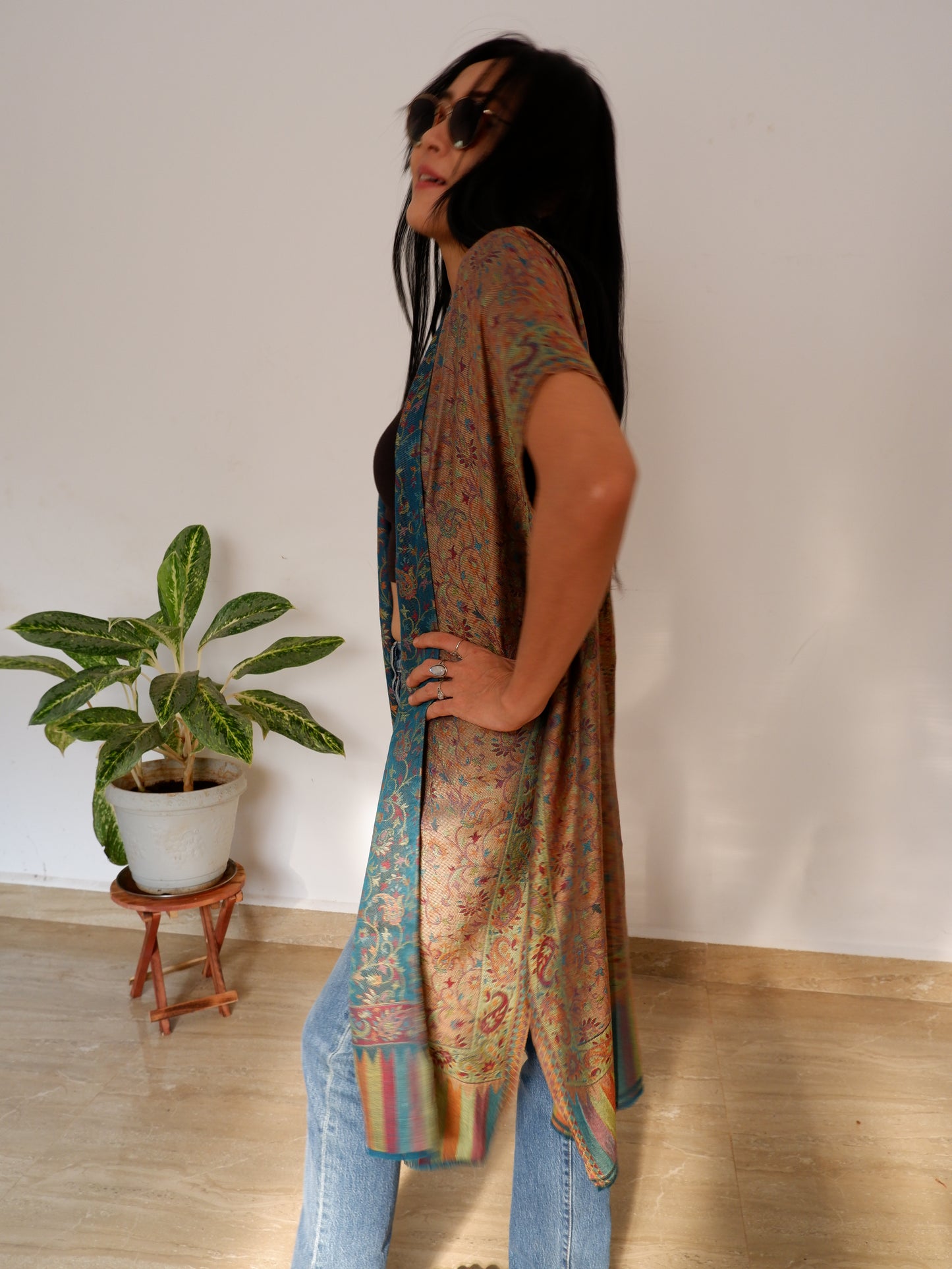 Teal Summer Cover up Kimono