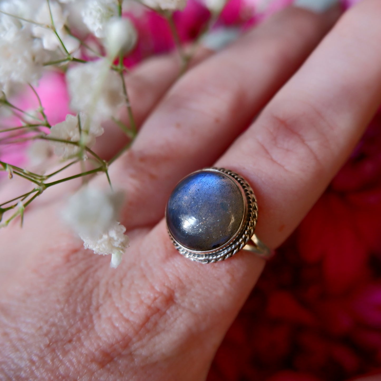 Labradorite Galaxy Ring