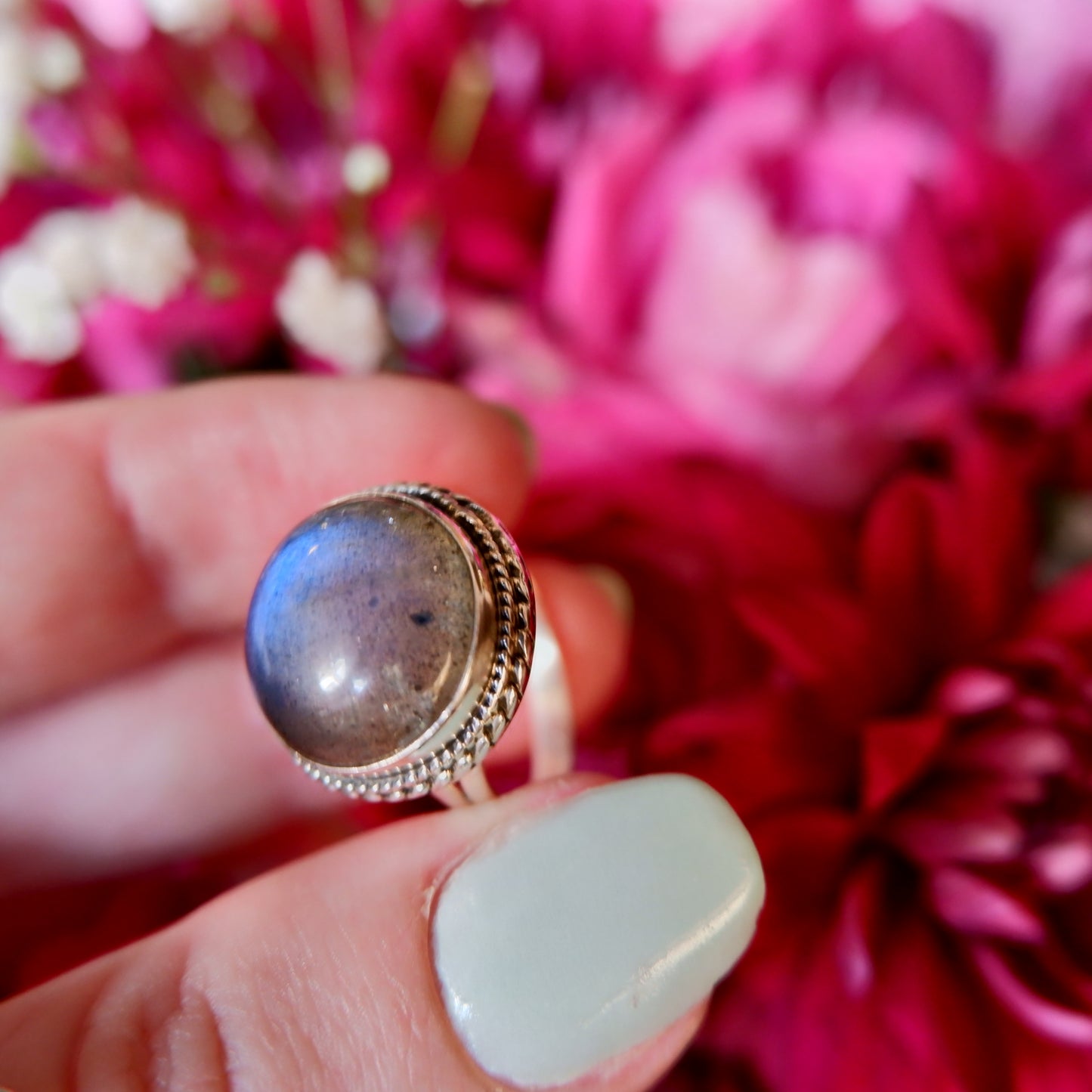 Labradorite Galaxy Ring