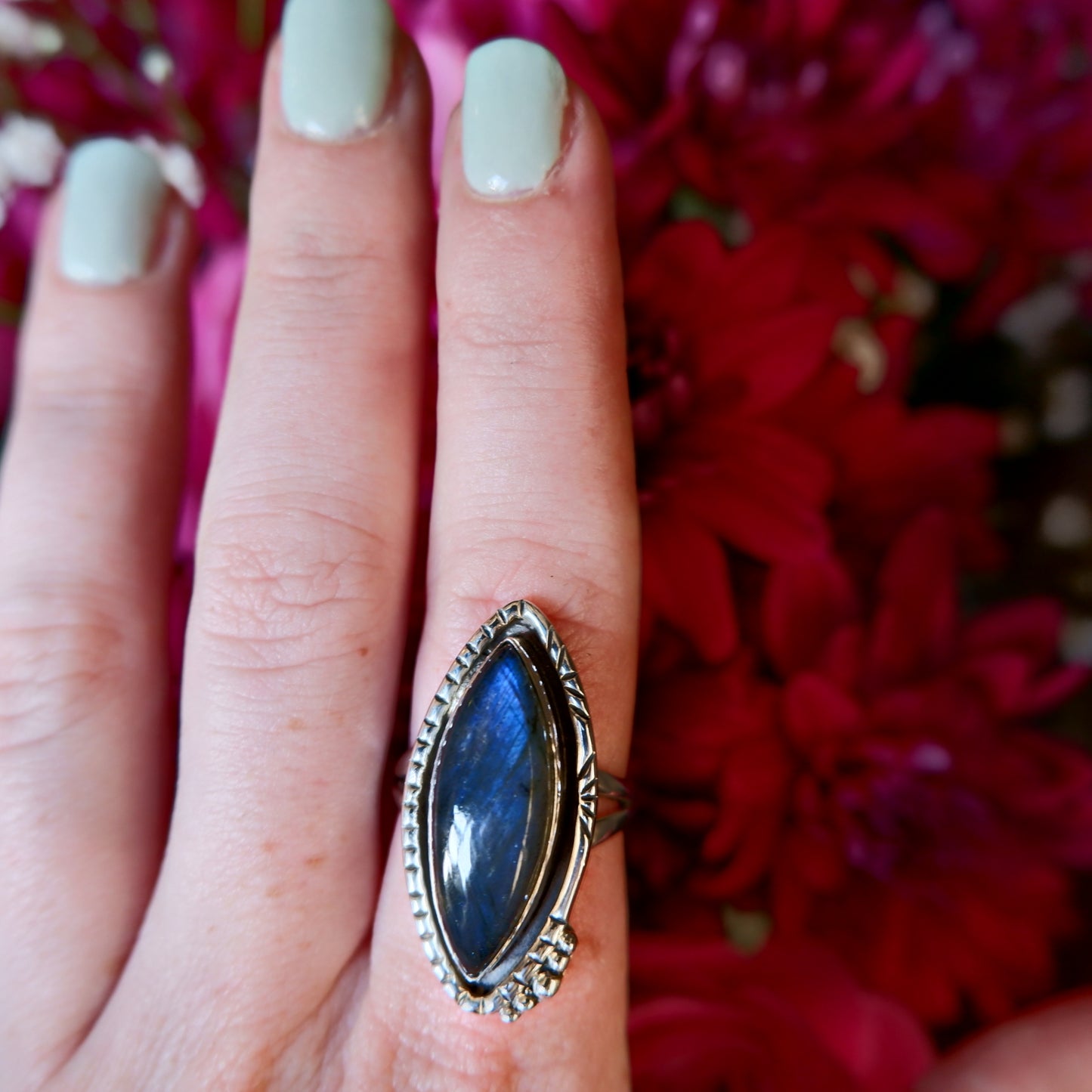 Labradorite Large Frame Ring