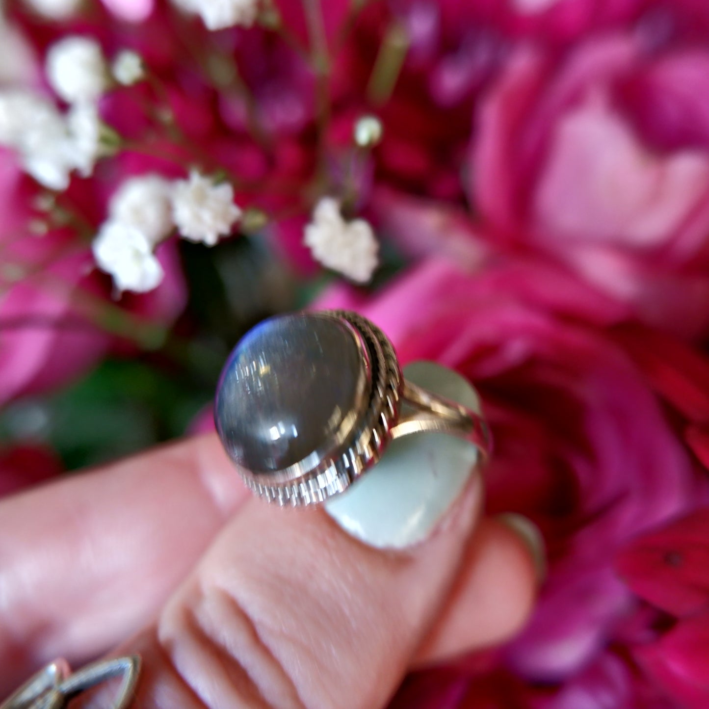 Labradorite Galaxy Ring