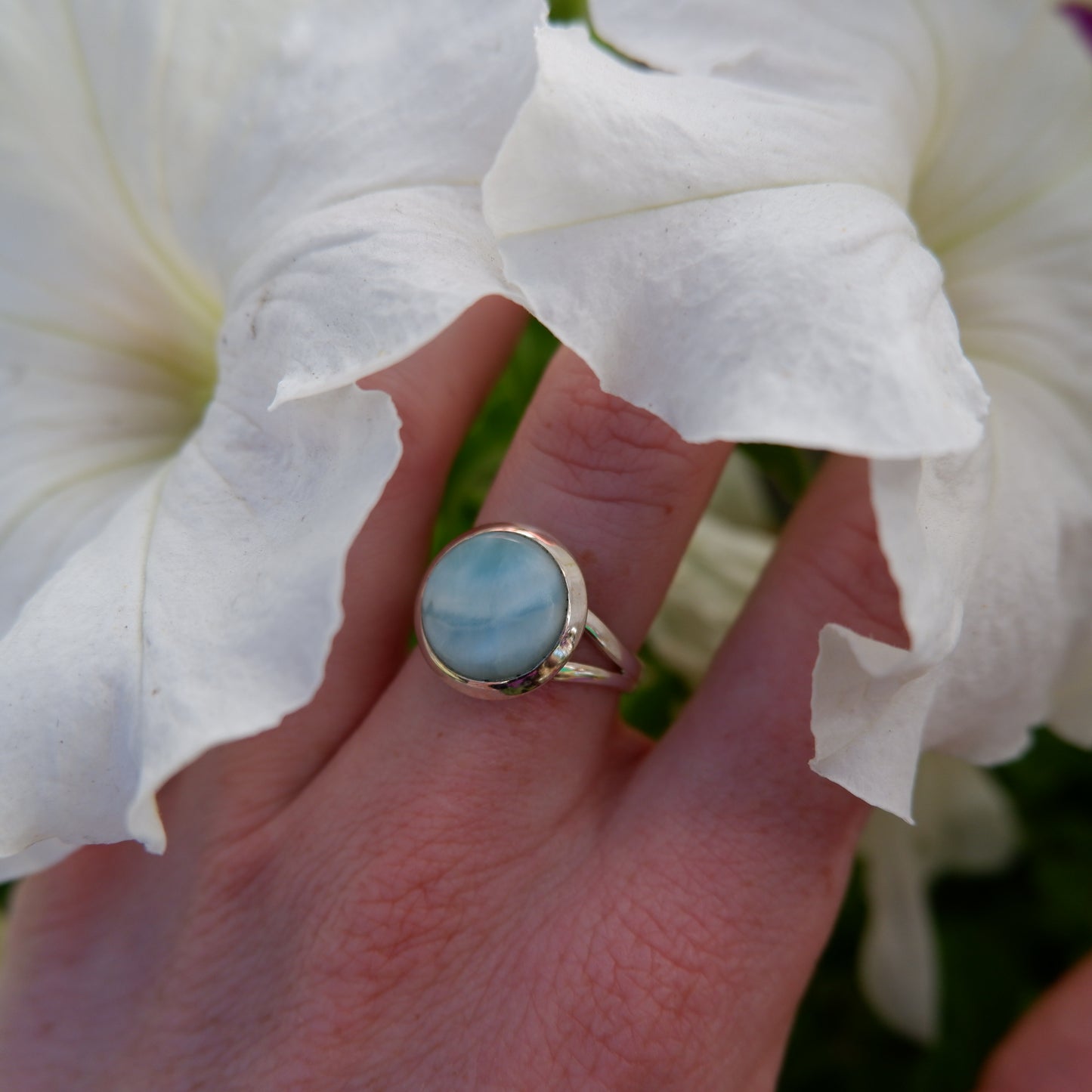 Larimar Round Ring