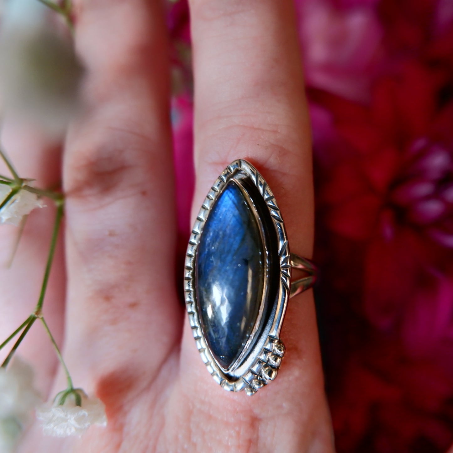 Labradorite Large Frame Ring