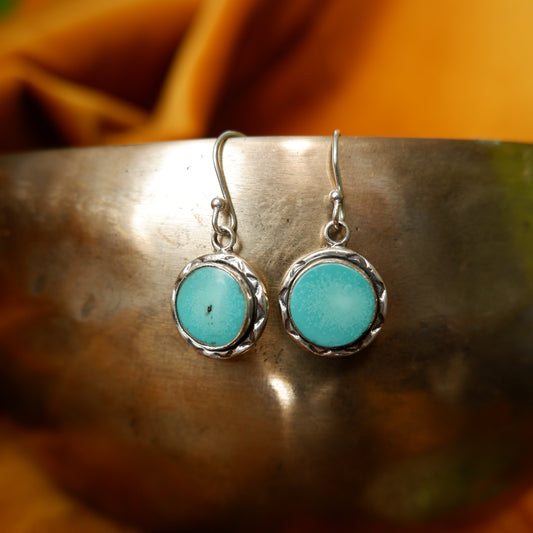 Daphne - Turquoise Silver Drop Earrings