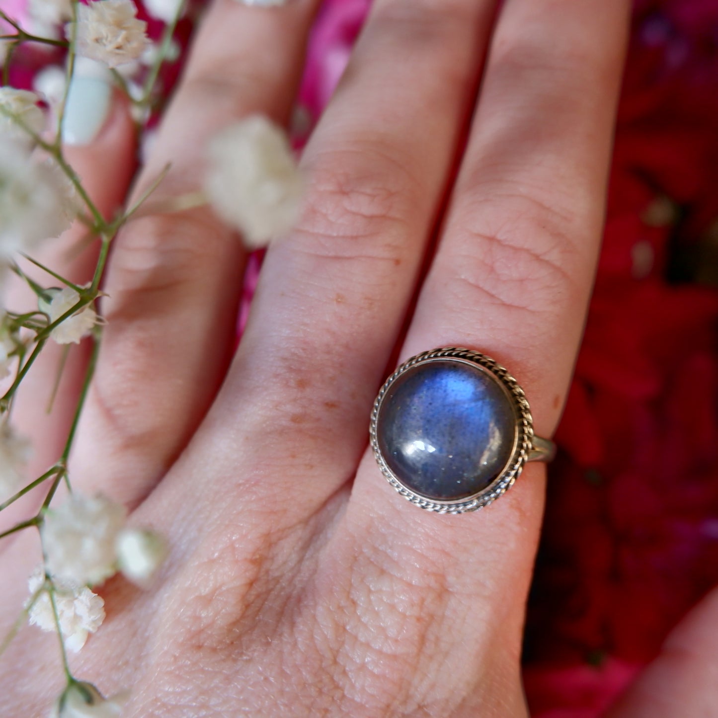 Labradorite Galaxy Ring