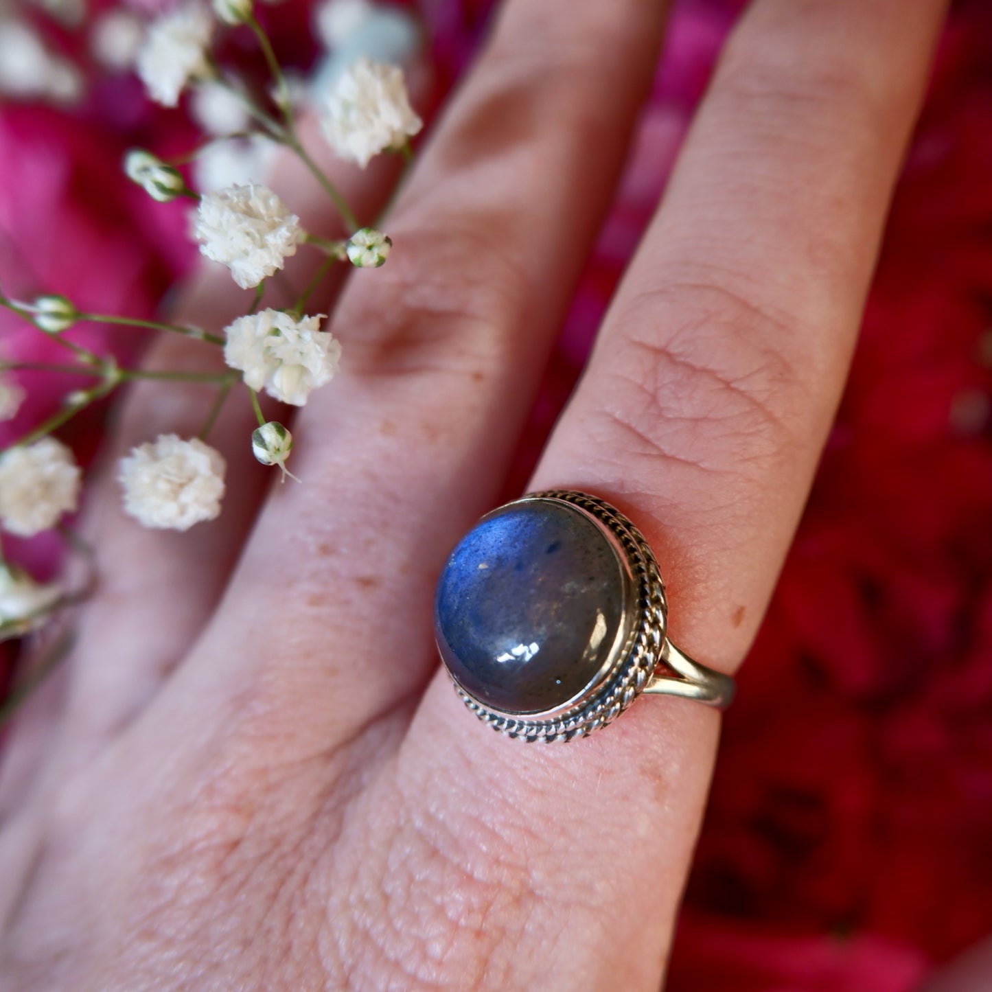 Labradorite Galaxy Ring