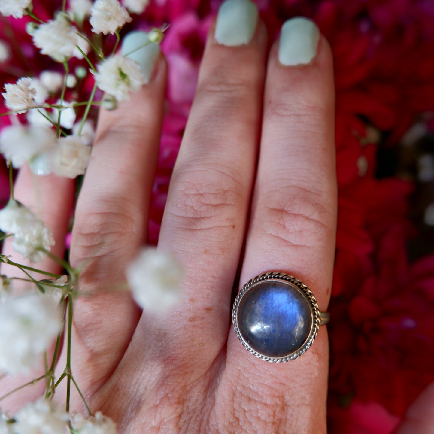 Labradorite Galaxy Ring