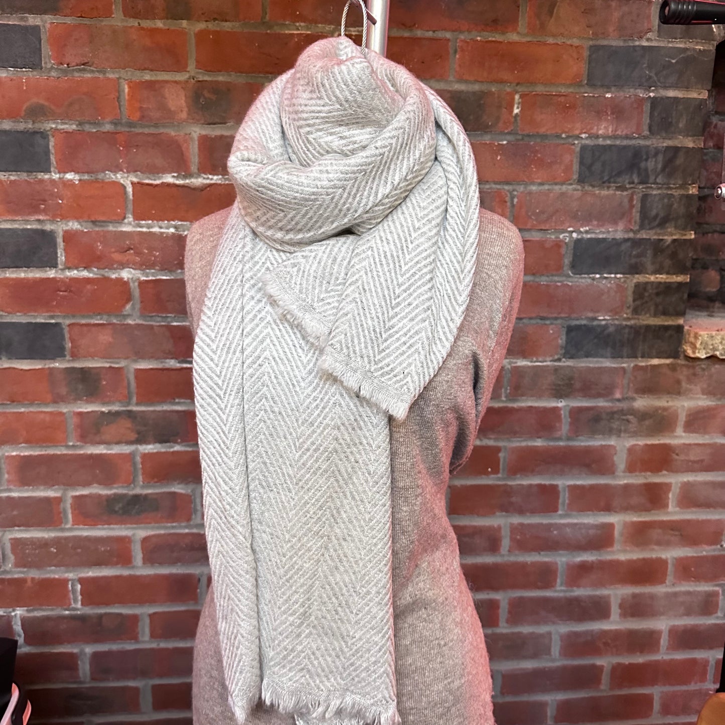 Cashmere Scarf - Sky Grey