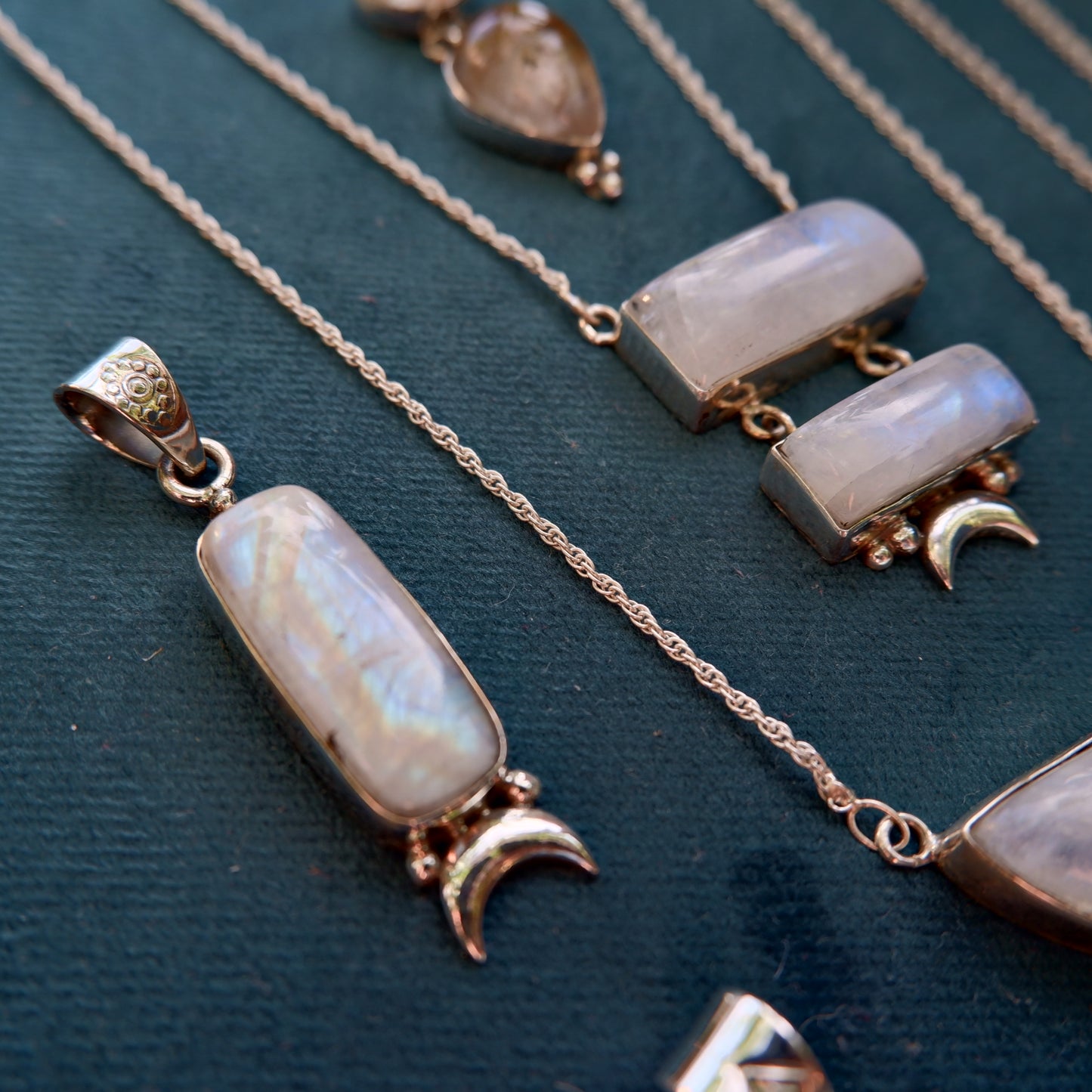 Oblong Moonstone Pendant