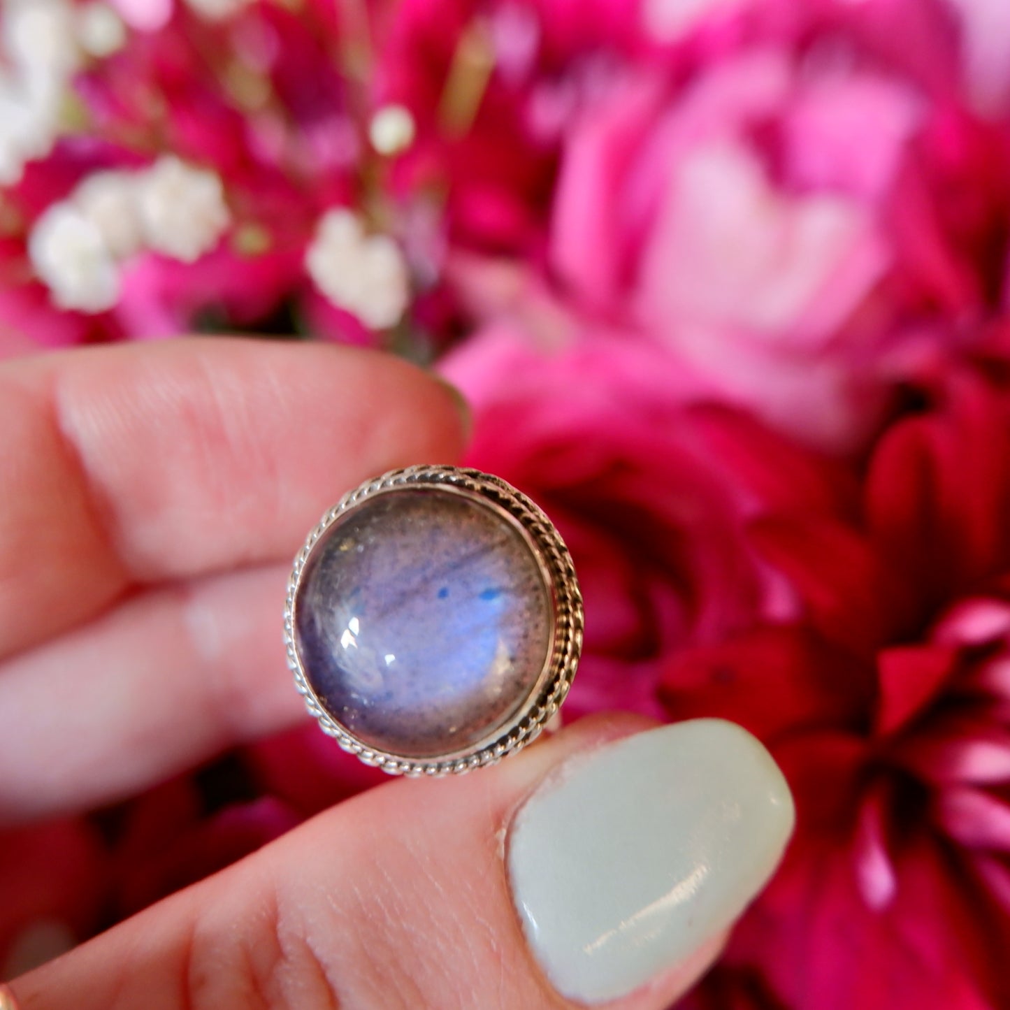 Labradorite Galaxy Ring