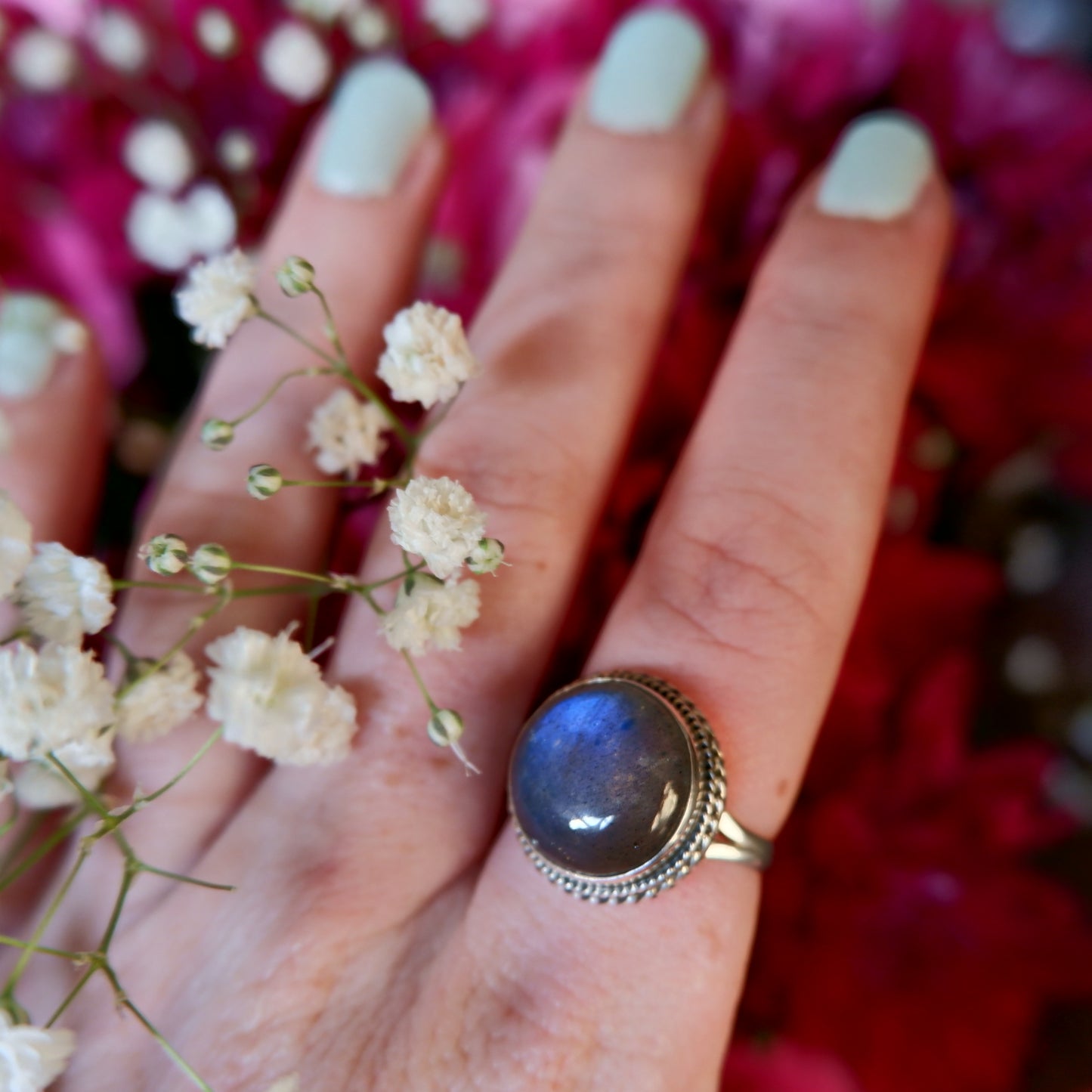 Labradorite Galaxy Ring