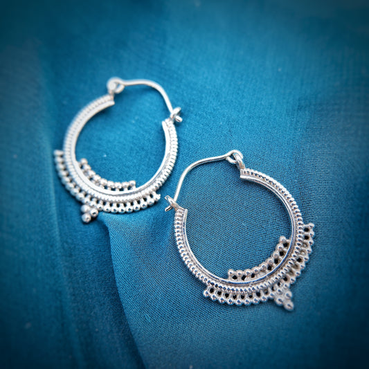 Silver Earrings - Jaipur Design