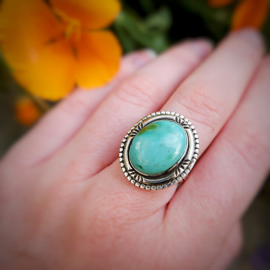 Large Tibetan Turquoise Ring