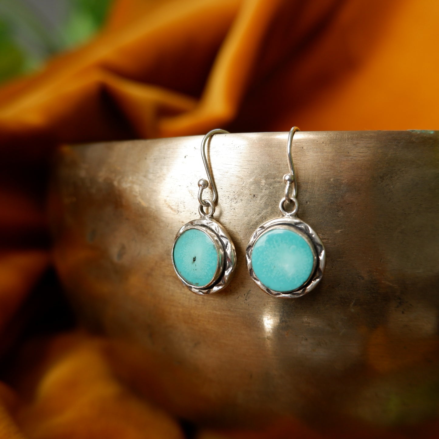 Daphne - Turquoise Silver Drop Earrings