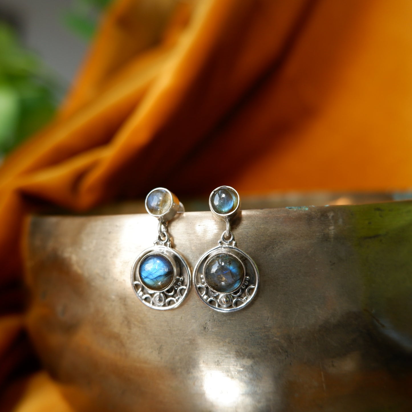 Isadora - Labradorite Ornate Earrings