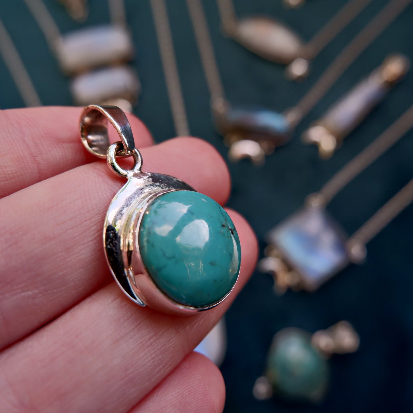 The Turquoise Moon Pendant