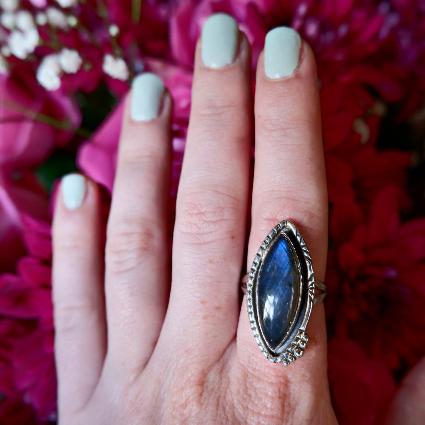 Labradorite Large Frame Ring