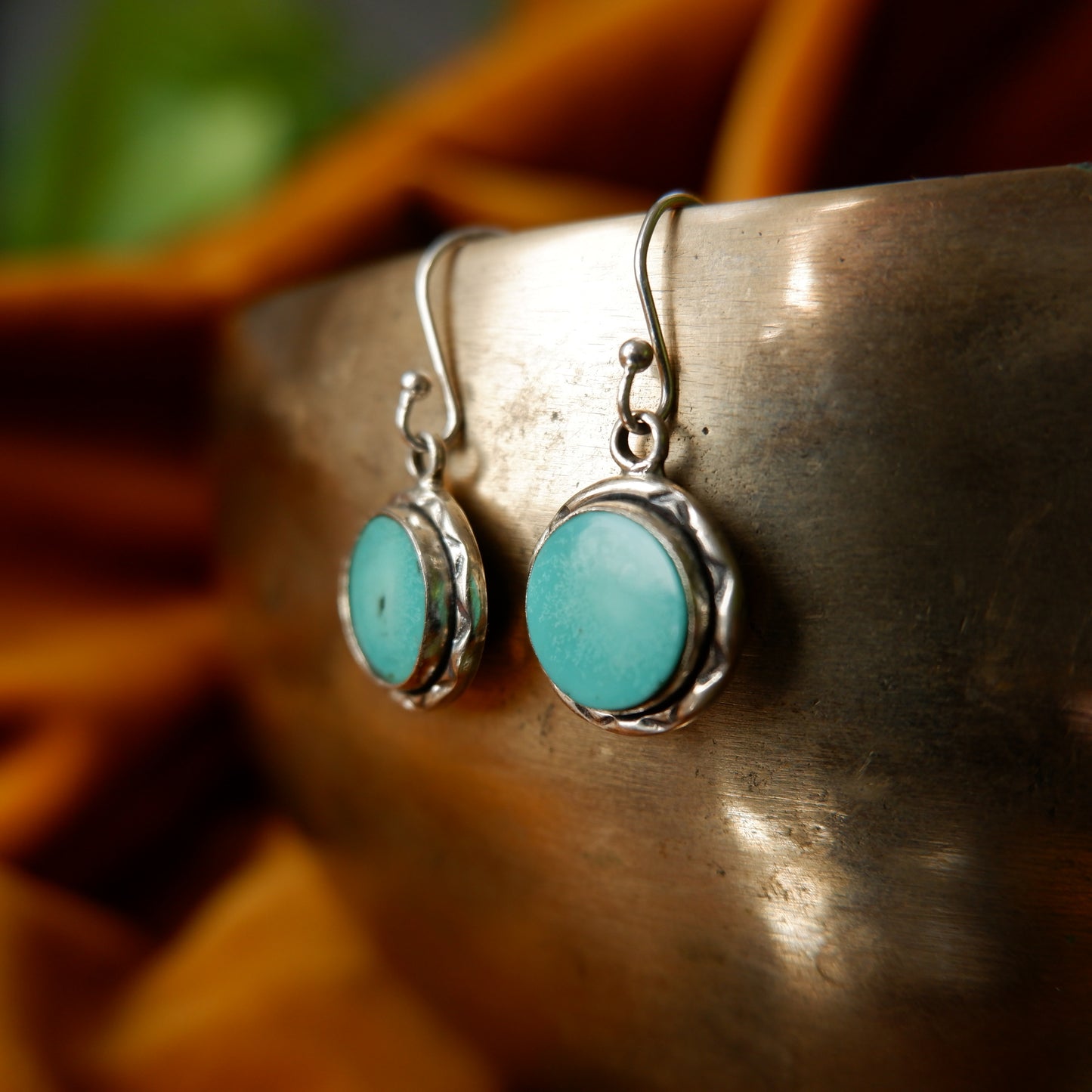 Daphne - Turquoise Silver Drop Earrings