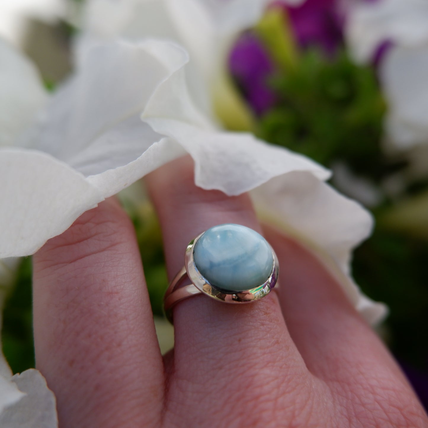 Larimar Round Ring