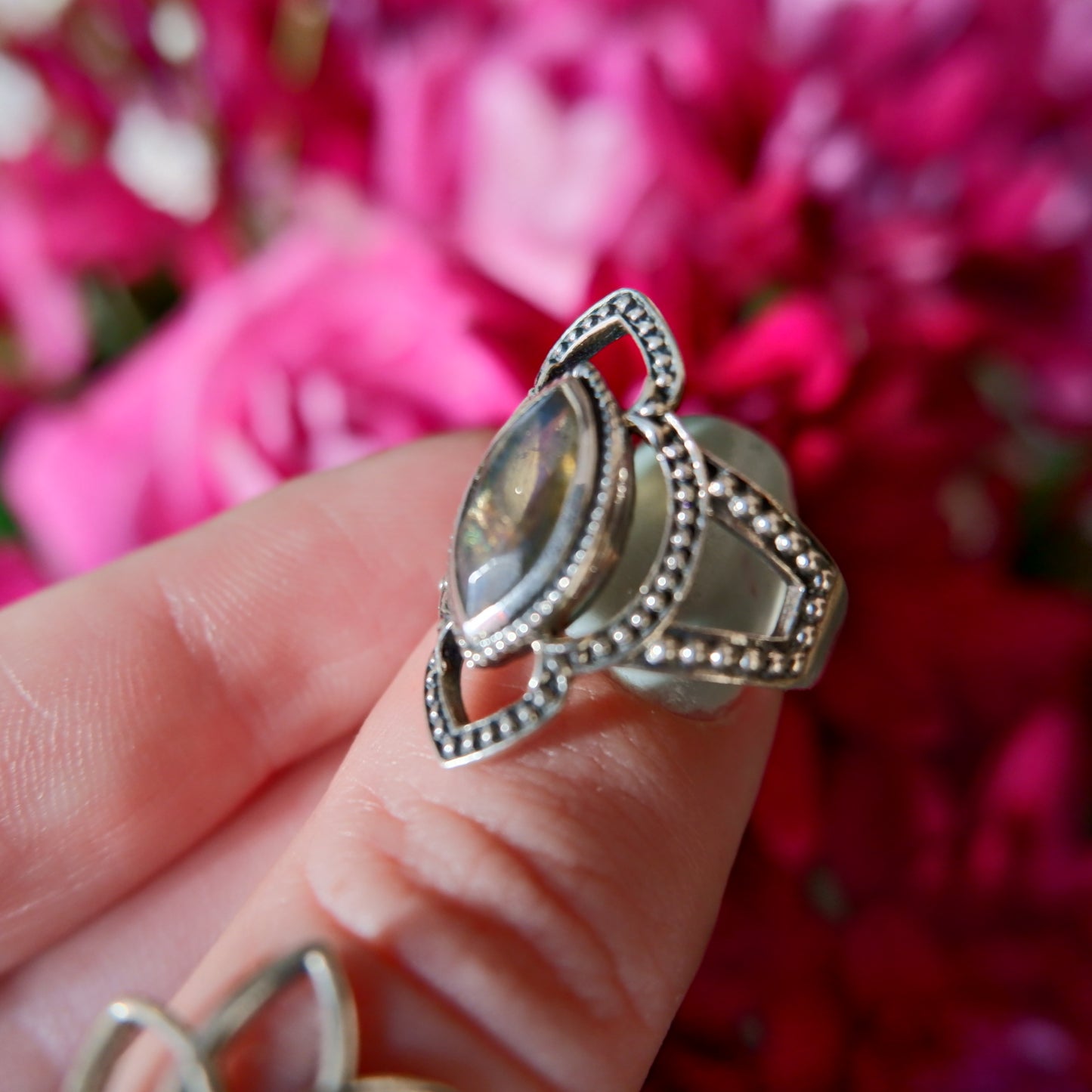 Labradorite Ornate Ring