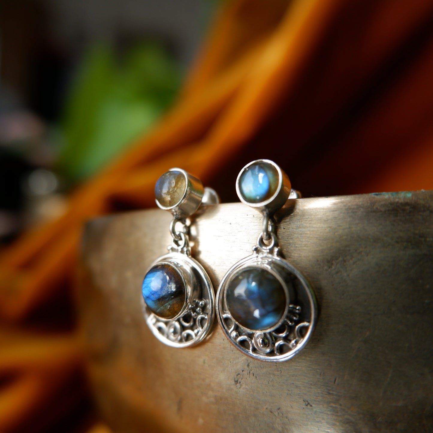 Isadora - Labradorite Ornate Earrings