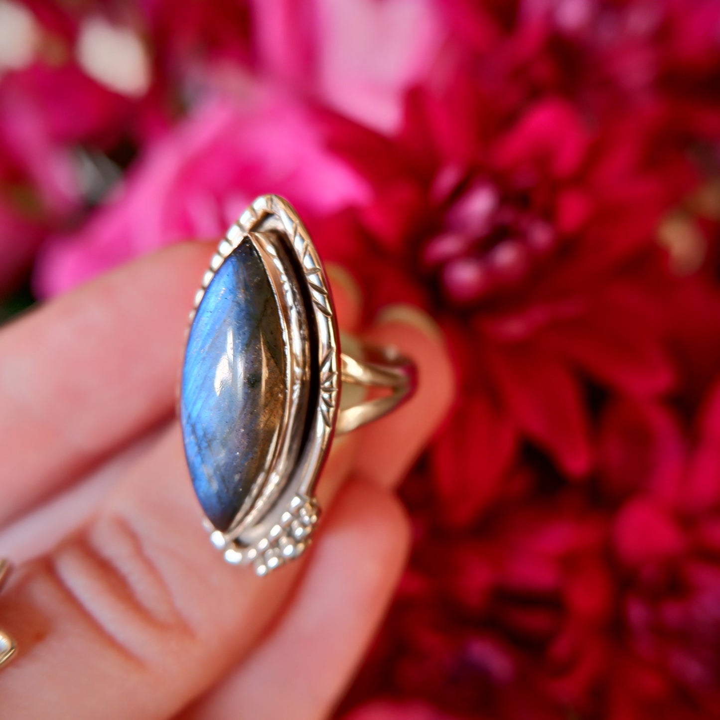 Labradorite Large Frame Ring