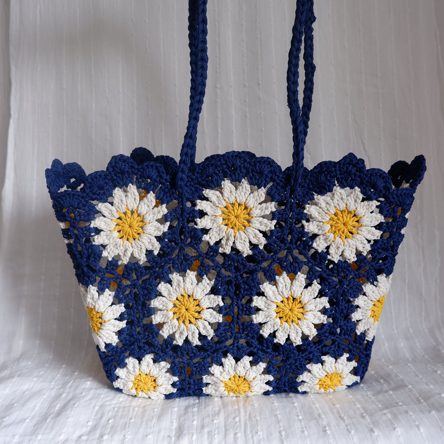 Floral Crochet Bag Midnight