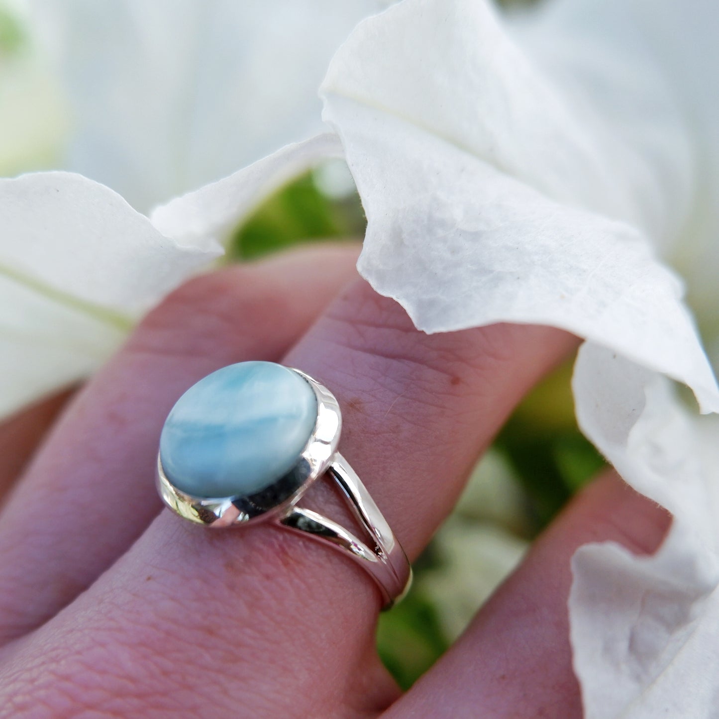 Larimar Round Ring