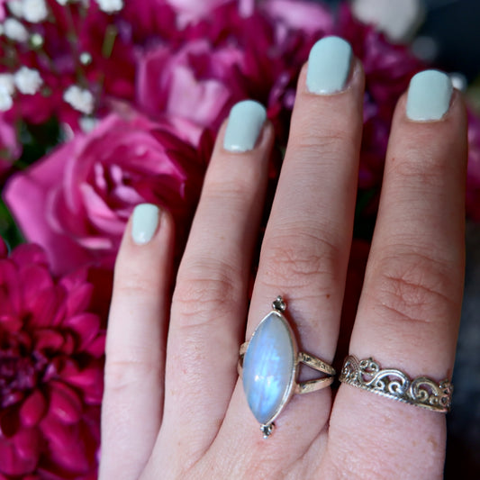 Moonstone Lemon Ring